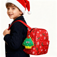 Sac à dos de Noël en peluche breloque porte-clés festif cadeaux de Noël décorations de personnage de Noël sac à dos décoration de Noël