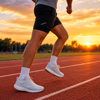 Chaussettes de sport professionnelles respirantes en maille avec soutien de la voûte plantaire et talon renforcé pour l'entraînement athlétique et la course à pied
