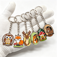 Nouveaux produits personnalisés – Porte-clés vierge en métal pour sublimation, émail dur, motif dessin animé mignon, cadeau d'affaires