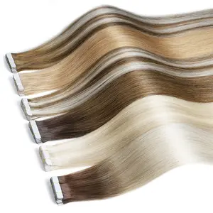 tape in hair extensions 100human hair remy raw virgin double drawn russian brown best quality 22 inch tape human hair extension