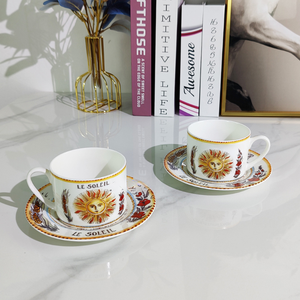 Juego de Tazas y Platos de Cerámica de la Colección Luna, Estilo Europeo de Lujo, Más Vendido - Product Image 4
