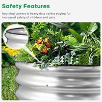 LJ Wholesale Grand Kit de Jardinière Ovale Surélevée en Acier Galvanisé Écologique pour Jardinage Domestique et Racines Profondes OEM ODM