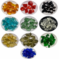 Pierres de verre concassé massif effet vitrail pour aménagement paysager moderne, foyers, remplissages de vases, décoration extérieure - Écologique et étanche