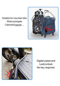 Cerradura de <span class=keywords><strong>cable</strong></span> inteligente de autenticación <span class=keywords><strong>dual</strong></span> segura y confiable Cerradura de <span class=keywords><strong>cable</strong></span> de alarma digital para espacios públicos - Product Image 6