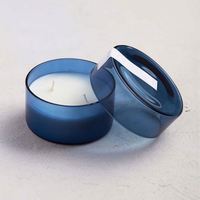 Bougie parfumée Maison Berger Voyager, pot en verre bleu profond