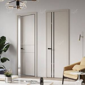 Portes de chambre en bois de couleur blanche moderne, designs intérieurs naturels, portes en bois <span class=keywords><strong>massif</strong></span>, portes intérieures en bois de chêne naturel - Product Image 2