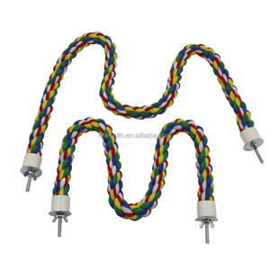 Pappagallo corda di pappagallo di cotone appeso corda multicolore giocattoli tipo per corda Bungee uccello giocattolo - Product Image 5