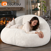 OTAUTAU Pouf de sol moderne inclinable, sans rembourrage, ottoman géant, fauteuil de relaxation, siège de sol tatami, mobilier