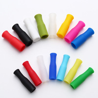 Embouts de pailles en silicone réutilisables sans BPA, 2 tailles, multicolores, accessoires de bar pour pailles en métal, verre, acier inoxydable, OEM