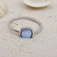 Bague carrée exquise et porte-bonheur, bague décorative |   Bague carrée et ronde |   Bijoux minimalistes pour femmes, à porter au quotidien
