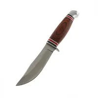 הנמכר ביותר עץ ידית חיצוני טקטי ציד קבוע להב סכין עם נדן עור