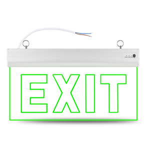 Dấu hiệu thoát hiểm khẩn cấp, Dấu hiệu thoát sáng cạnh, Đèn thoát hiểm cứng với pin dự phòng, xoay bảng điều khiển rõ ràng Acrylic - Product Image 4