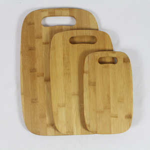 Juego de tablas de cortar de bambú 39.5X25X1.2CM 32X20X1.2CM 25X15X1.2CM con asa, rectangulares, para cocina - Product Image 2
