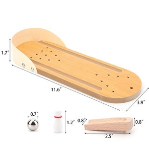 Dessus de table Mini <span class=keywords><strong>jeu</strong></span> de <span class=keywords><strong>bowling</strong></span> ensemble de table en bois Mini bébé adulte bout des doigts boule en acier <span class=keywords><strong>jeu</strong></span> de société pour hommes femmes enfants adolescents - Product Image 3