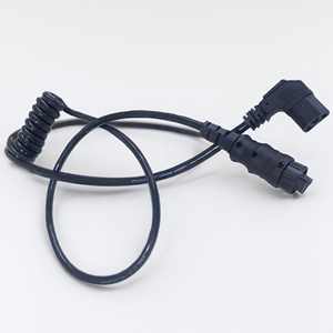 Câble spiralé en PU pour outils de jardinage au lithium, tondeuse à gazon, taille-haie, cueilleur de thé, avec tête d'aviation assemblée, cordon d'alimentation - Product Image 1