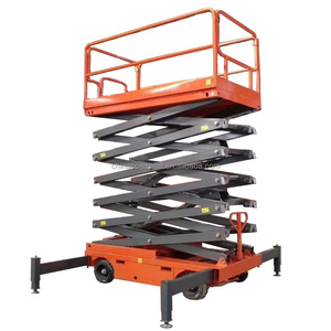 8 mét <span class=keywords><strong>10</strong></span> mét cắt kéo nâng di động trên không Nâng Nền tảng thủy lực cho thiết bị mái nhà máy công nghiệp - Product Image 1