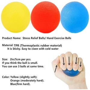 Tre esercizi per la terapia della forza esercizi per i muscoli delle mani pinza per palline Gel morbido <span class=keywords><strong>a</strong></span> forma di uovo palla per l'allenamento della forza delle mani e delle dita - Product Image 6