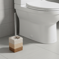 BX Résine Salle De Bains Ensemble Résine Distributeur De Savon Résine Toilette Unique Toilette Brosse Bougeoir
