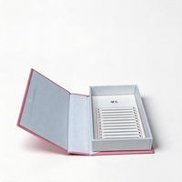 Boîte d'emballage pour faux cils avec couvercle magnétique personnalisé, insert en carton, portable, compacte, élégante