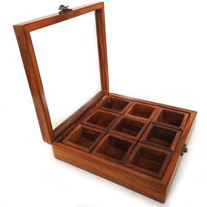 Wood Tea bag Box spice box wooden tea box