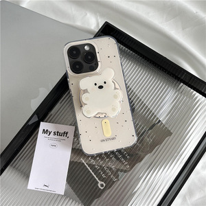 IVANHOE adecuado para iPhone 16 15 14 13 12 Pro coreano lindo 3D primavera perro titular inalámbrico carga teléfono caso - Product Image 4