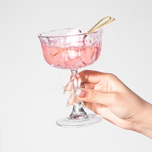 Coupes en Verre Vintage avec Motif Feux d'Artifice en Relief, Verres à Vin <span class=keywords><strong>Rouge</strong></span> à Pied et Flûtes à <span class=keywords><strong>Champagne</strong></span> pour Mariage - Product Image 3