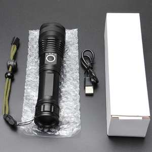 USB Rechargeable LED Flashlights High Lumens Super Bright Tactical Handheld <b>Flash</b> <b>Light</b> Zoomable,Waterproof Emergency Lantern - Product Image 6