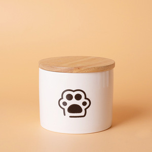 Hazır El Yapımı Seramik Evcil Hayvan Anıt Urnları Kedi Köpek Cenazeleri için Dekoratif Tasarımlı Mühürlü Küllük - Product Image 3