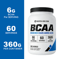 Poudre de BCAA de qualité alimentaire, complément nutritionnel sportif, vente chaude, poudre de BCAA instantanée 2:1:1
