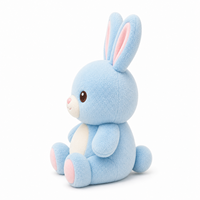 Peluche Personalizado de Conejo Azul y Dinosaurio Inflable, Juguete de Peluche Duradero de Poliéster y Algodón PP, Regalo para Niños, Fiestas de Cumpleaños