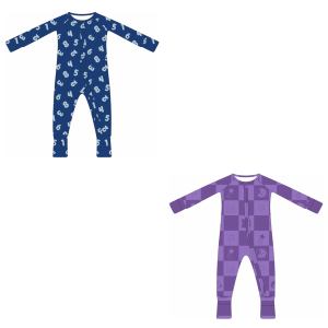 Combinaison bébé en tissu bambou et élasthanne personnalisée, à fermeture éclair bidirectionnelle, facile à changer de couche, confortable et respirante, très vendue - Product Image 6