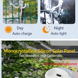 Solar <b>Light</b> Octopus Style Outdoor Clip on Lamp Ideal for Courtyards Pathway Home Walls New Model <b>Motion</b> <b>Sensor</b> Waterproof Design - Product Image 5