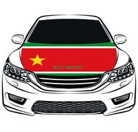 Penutup Kap Mobil Bendera Grenada Pelindung Kap Mesin yang Dipersonalisasi Poliester Elastis Tahan Panas Tahan Lama Cocok untuk Semua Jenis Mobil