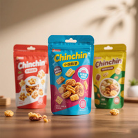 Sacs d'emballage thermoscellés en plastique imprimés sur mesure pour chips de banane Pochettes debout pour bonbons et biscuits Sacs pour snacks