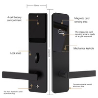 Rfid T5577 Cerraduras inteligentes para puertas de hotel Tarjeta inteligente Cerradura de puerta de hotel para software de bloqueo de habitación de hotel Llave mecánica Sistema de bloqueo seguro