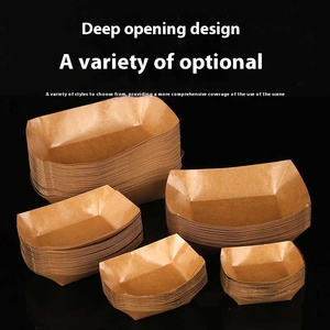 Tùy chỉnh dùng một lần Kraft hộp giấy dày dầu-miễn phí chiên đồ ăn nhẹ cho khoai tây chiên gà bỏng ngô bít tết dầu-bằng chứng bao bì - Product Image 5