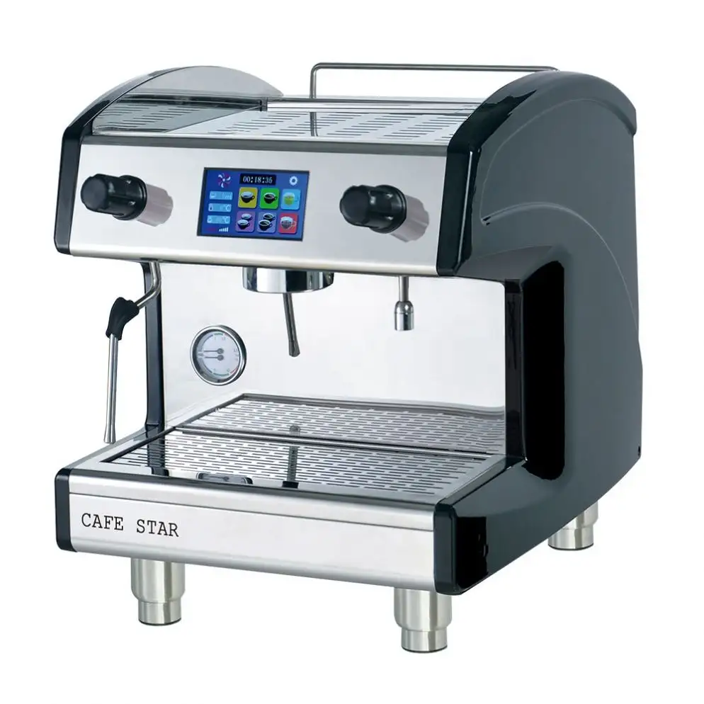 En iyi tek grup çift kazan otel restoran Cafeteras ticari yarı otomatik Espresso kahve makinesi
