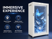 Afficheur numérique holographique 3D tactile de 86 pouces pour l'intérieur, animation pour les magasins de détail, utilisation commerciale, AI, écran LCD transparent Holobox