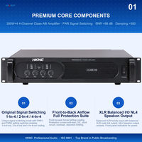Amplificateurs audio HK-A2306, système sonore 4*300W pour performances live, disponible pour la vente en gros aux distributeurs