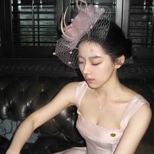 <span class=keywords><strong>Chapeau</strong></span> fascinateur <span class=keywords><strong>et</strong></span> cage à oiseaux de style bohème britannique <span class=keywords><strong>pour</strong></span> cérémonie de <span class=keywords><strong>mariage</strong></span> civile, automne, Noël, église, mariée - Product Image 1