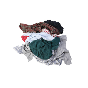 Échantillon gratuit 10kg 20kg 25kg T-<span class=keywords><strong>shirt</strong></span> de couleur mélangée coton recyclé chiffons de mécanicien vêtements 10KG Bale Trapos De Algodon Reciclados - Product Image 2