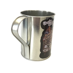 <strong>Tin</strong> Cup with Handle Metal <strong>Pencil</strong> Cup Promotion Cup <strong>Tin</strong> - Product Image 2