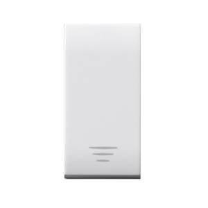 Interrupteur à bouton-poussoir Domus S44 AVE 1P entièrement éclairé, finition brillante RAL 9010, plastique IP40 - Product Image 1