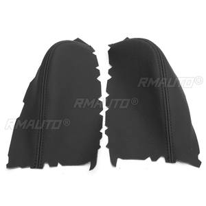 2 Piezas, Nuevas Cubiertas de Reposabrazos para Panel de Puerta Delantera de Cuero Real para Honda Pilot 2009 2010 2011 2012 2013, Gris/Beige/Negro - Product Image 2