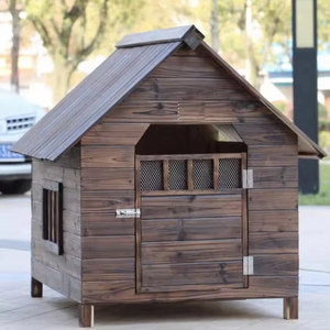 Casa para Mascotas Moderna de Madera Maciza Ecológica para Uso en Interiores/Exteriores, Protección contra la Lluvia y el Sol, Diseño de Sala de Estar para Perros y Gatos - Product Image 5