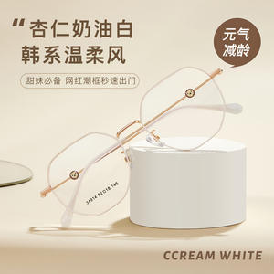 Montures de lunettes Salt Cold Tan Cartoon Lion, monture ronde en métal, verres en résine, design confortable unisexe - Product Image 5