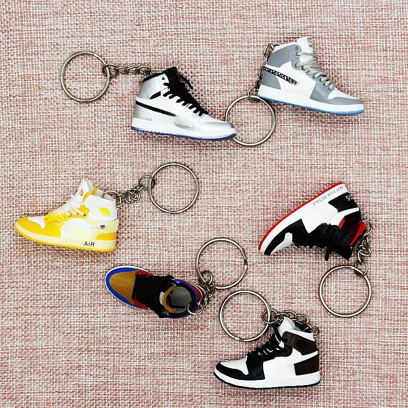 Wsnbwye3d sneaker anahtarlık hediye Anime DIY fan llaveros Mini Sneaker 3d spor sneaker dunk ayakkabı anahtarlık