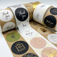 XJY Logo personnalisé impression rouleau autocollant auto-adhésif étiquettes en papier Kraft expédition parfum emballage merci autocollants