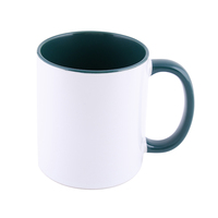 Offre Spéciale logo personnalisé impression par sublimation blanc 11 onces café tasses à thé tasse en céramique colorée avec poignée