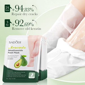 Vente en gros de masque pour les pieds à la niacinamide à base de plantes avocat crème hydratante parfum naturel collagène infusé pour le rajeunissement de la peau utilisation au <span class=keywords><strong>spa</strong></span> - Product Image 2